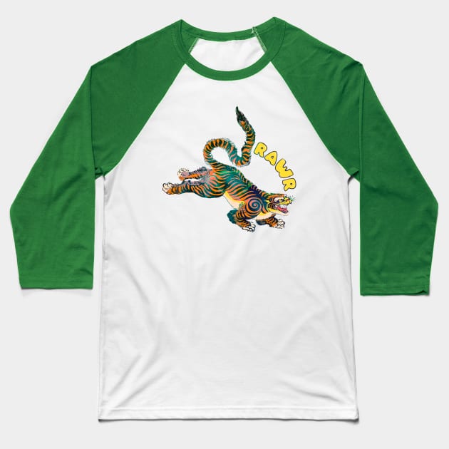 Rawr Baseball T-Shirt by VultureVomitInc